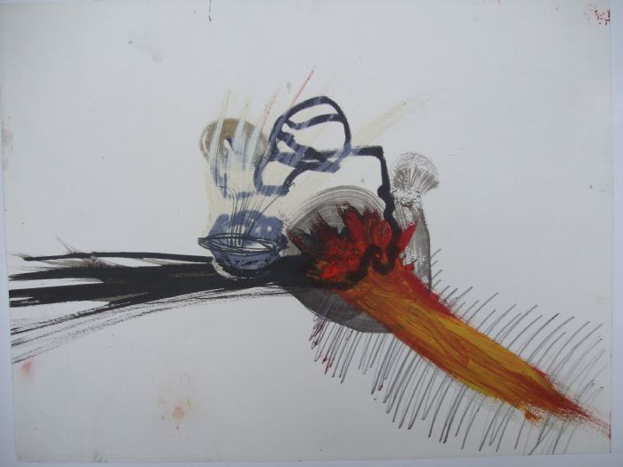 Untitled, 2008, mixed media on paper, 30.5X40 cm