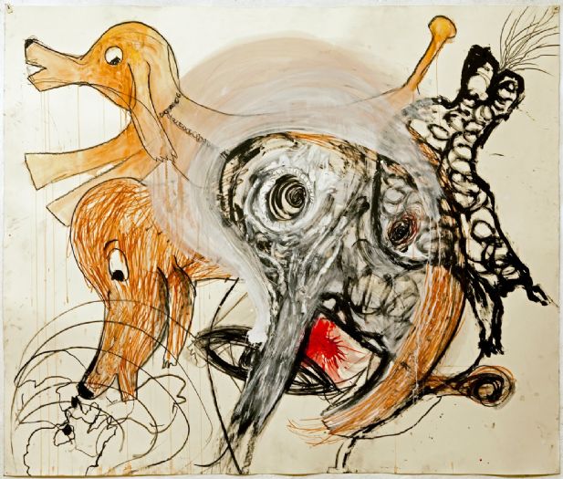 Untitled, 2012, mixed media on paper, 130X150 cm