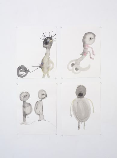 Untitled, 2007, Ink on paper, 40.5X30.5 cm each