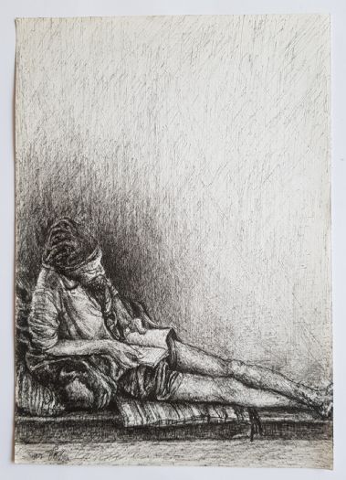 Daysleeper, 2020, Ballpoint pen on Paper, 29.5X21 cm