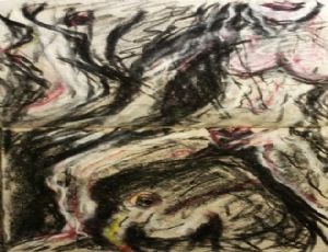 Untitled, 2015, mixed media, work from sketchbook, 38X19 cm