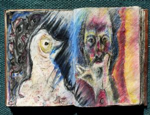 	 Untitled, 2015, mixed media, work from sketchbook, 19X38 cm