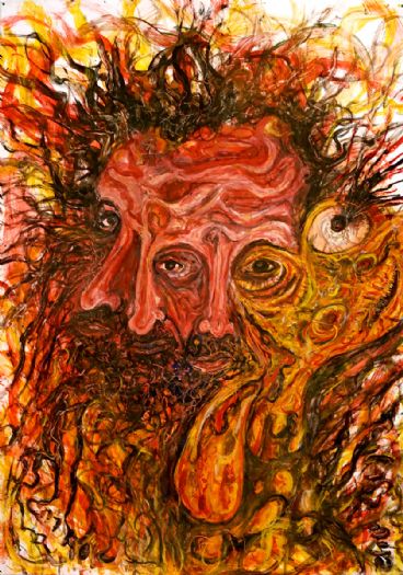 Untitled, 2017, tempera on paper, 100X70 cm