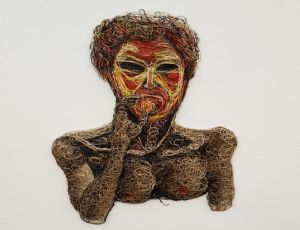 Untitled , 2004, Sewing thread, twine & pva - plastic glue 102x59 cm