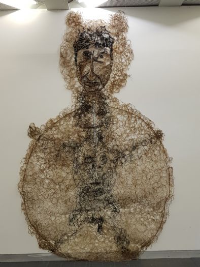 	 Untitled ,2003, Sewing thread, twine & pva- plastic glue 306x171 cm