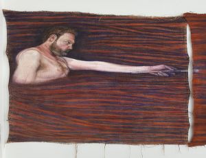 Triptych, 2020 Tempera Paint on Utah, 135X105 cm.